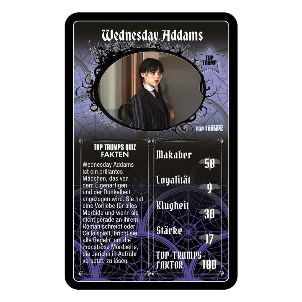 Productafbeelding Wednesday Kaartspel Top Trumps *Duitse versie*