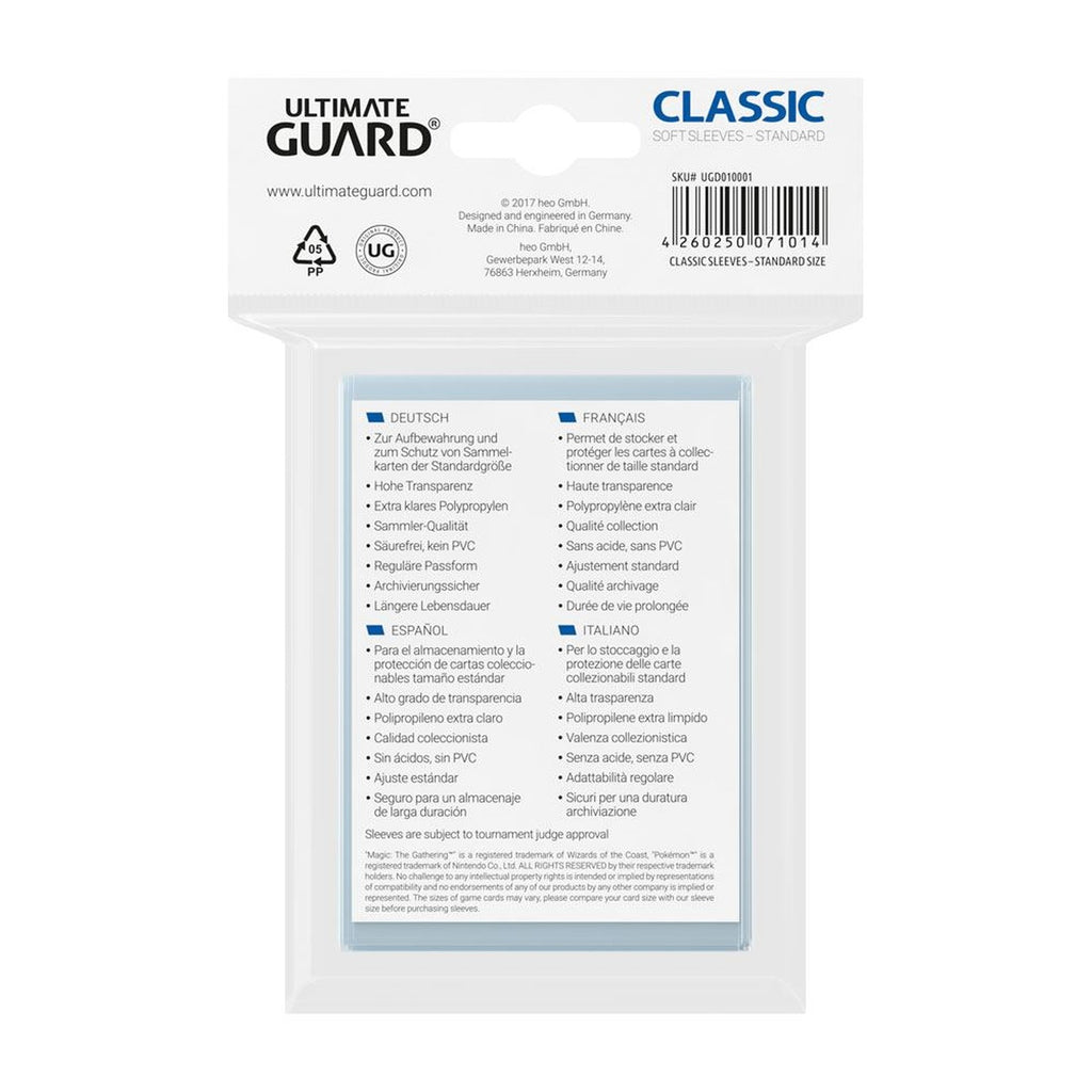 Image produit Ultimate Guard Pochettes Classiques Format Standard (100)