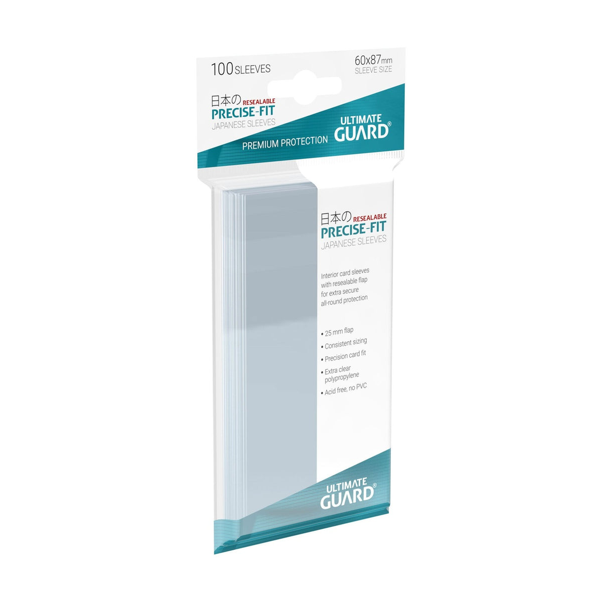 Image produit Ultimate Guard Precise-Fit Sleeves Format Japonais (100) - Refermables
