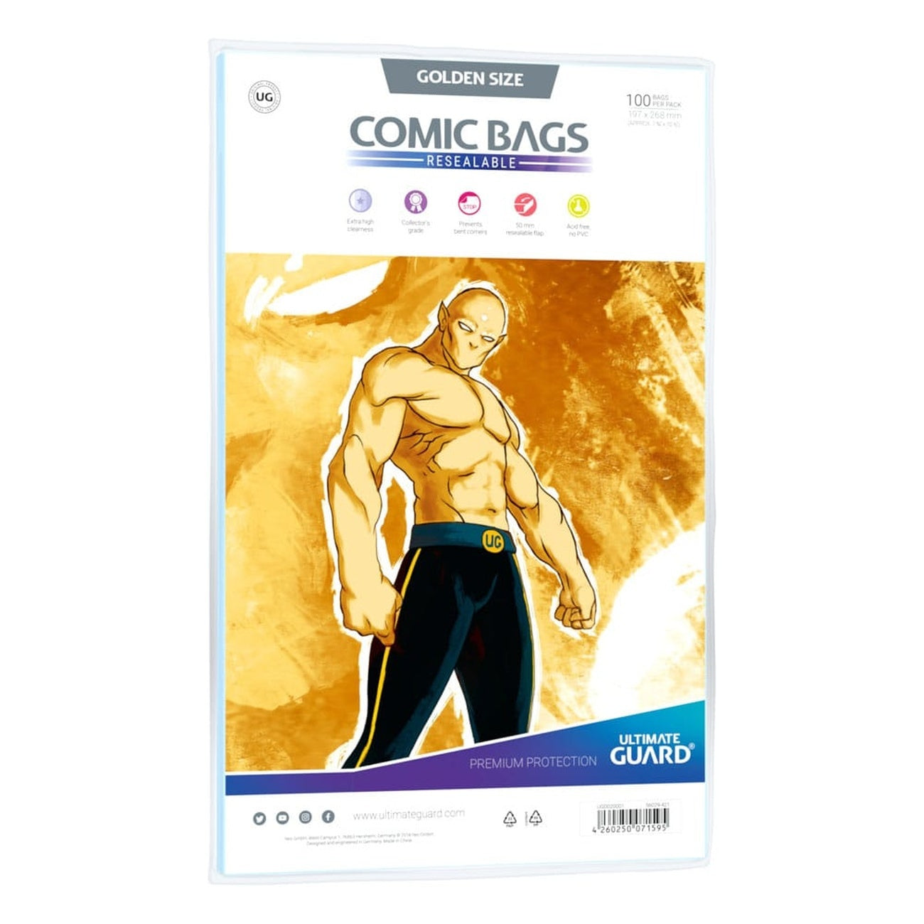 Image produit Ultimate Guard Comic Bags refermables (100) - Golden Size