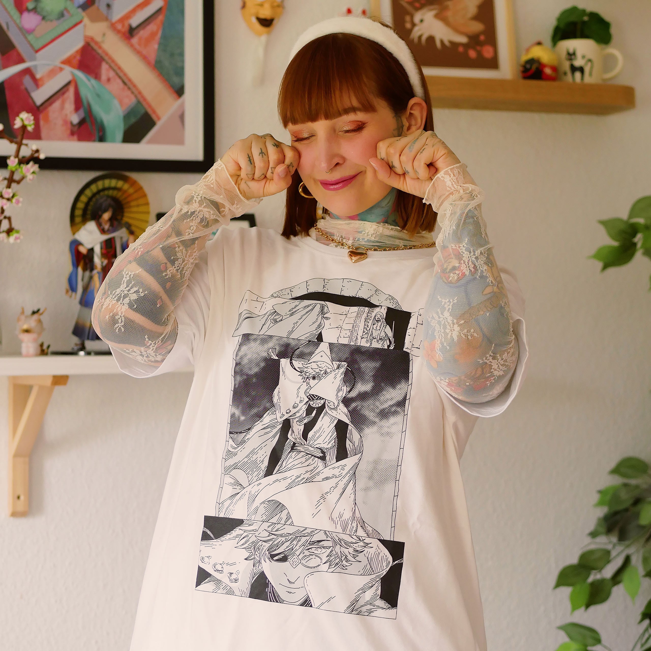 Image produit T-shirt blanc Qifrey pour les fans de Atelier of Witch Hat