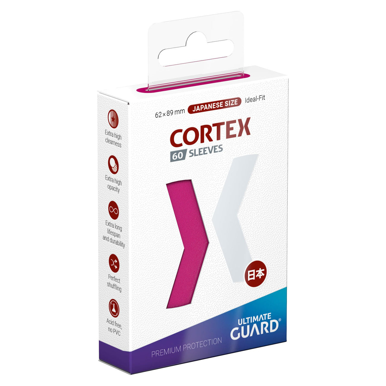 Productafbeelding Ultimate Guard Cortex Sleeves Japans formaat (60) - Roze