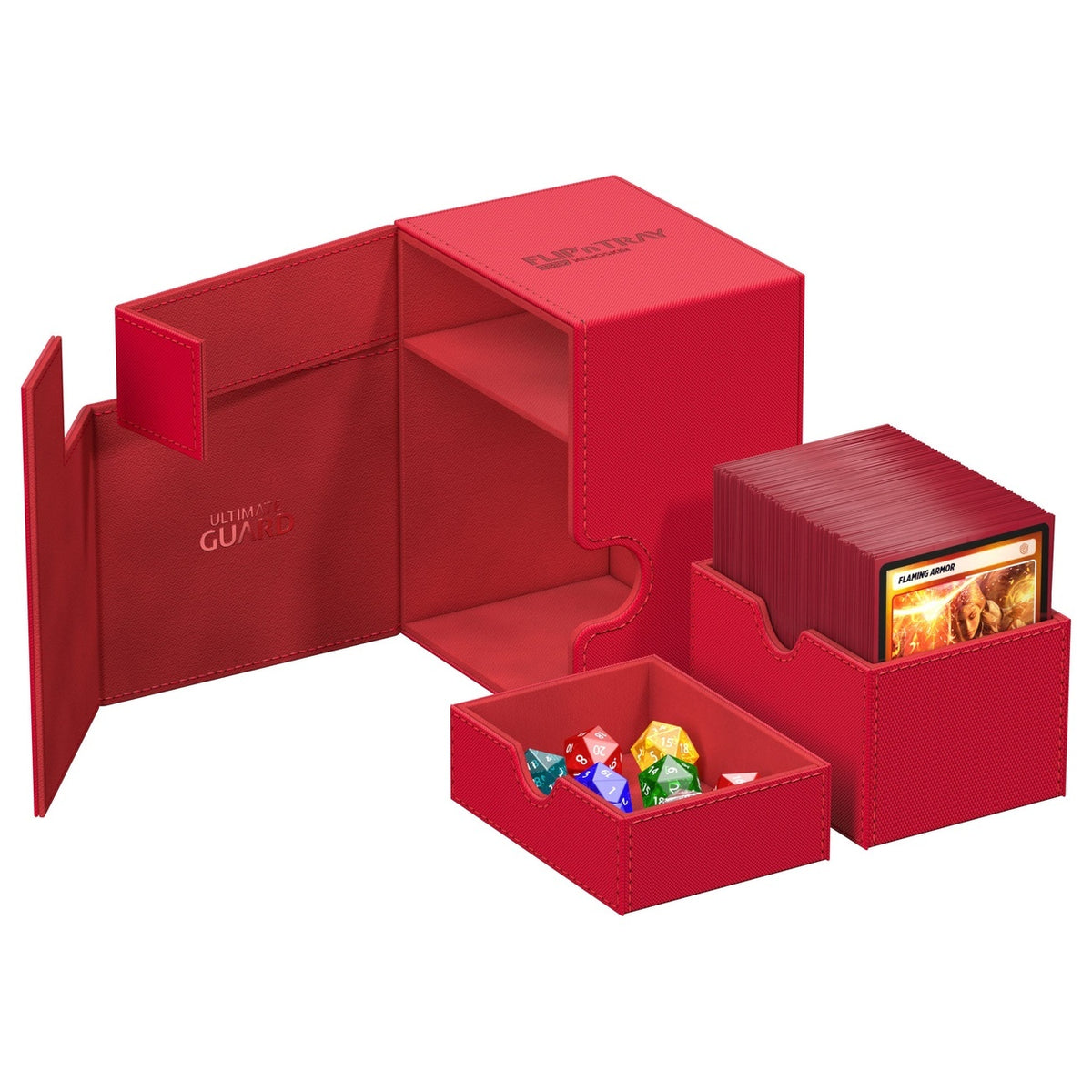 Image produit Ultimate Guard Flip'n'Tray 133+ Xenoskin - Rouge