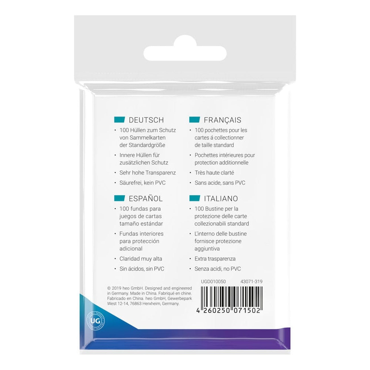 Produktbild Ultimate Guard Precise-Fit Sleeves Standard Size (100)