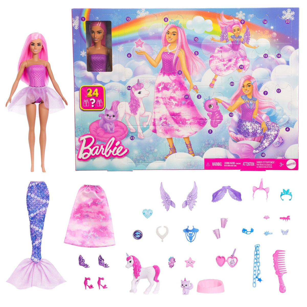 Productafbeelding Barbie Fantasy adventskalender met pop
