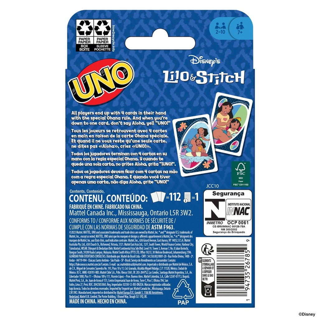 Image produit Lilo & Stitch Jeu de cartes UNO