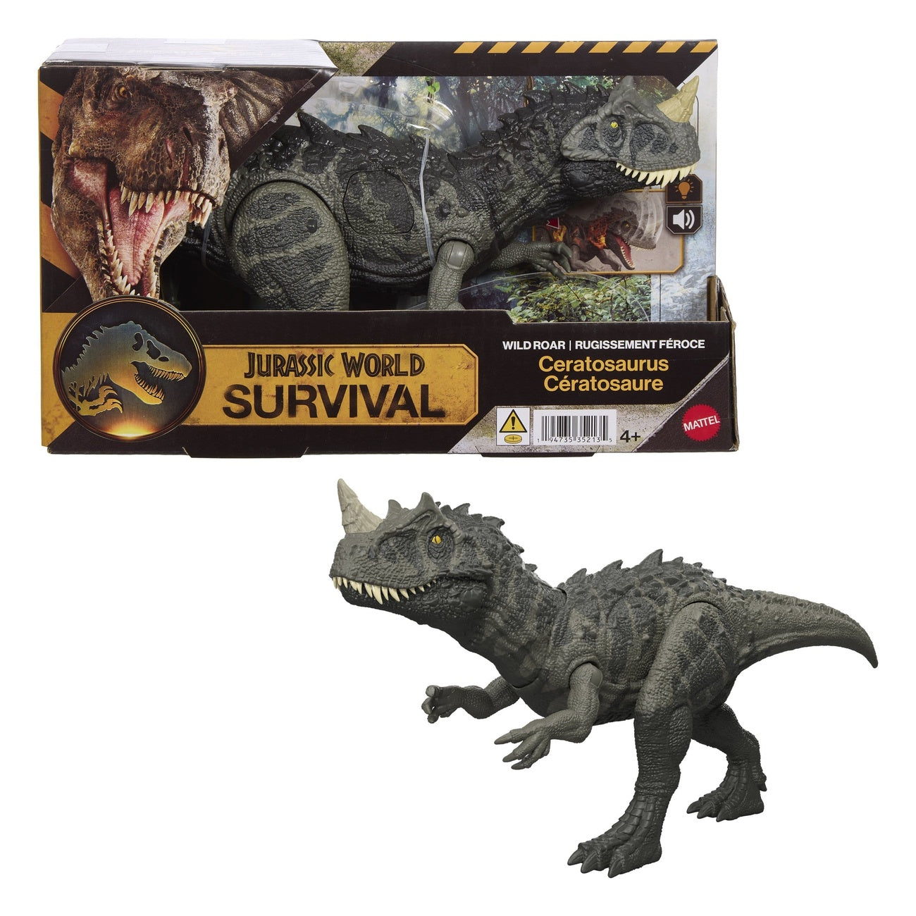 Productafbeelding Jurassic World: Survival actiefiguur Wild Roar Ceratosaurus