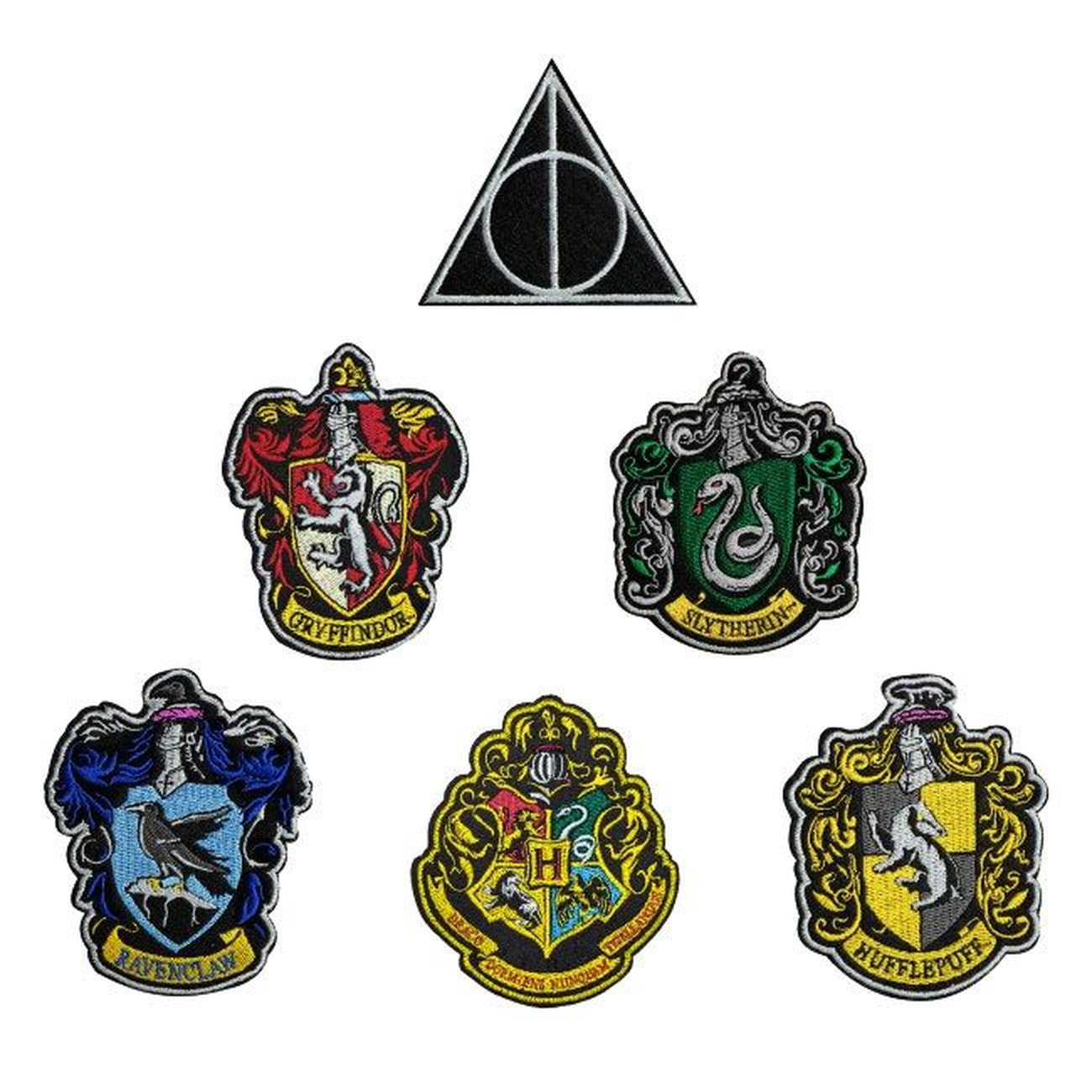 Produktbild Harry Potter Aufnäher 6er-Pack Hauswappen
