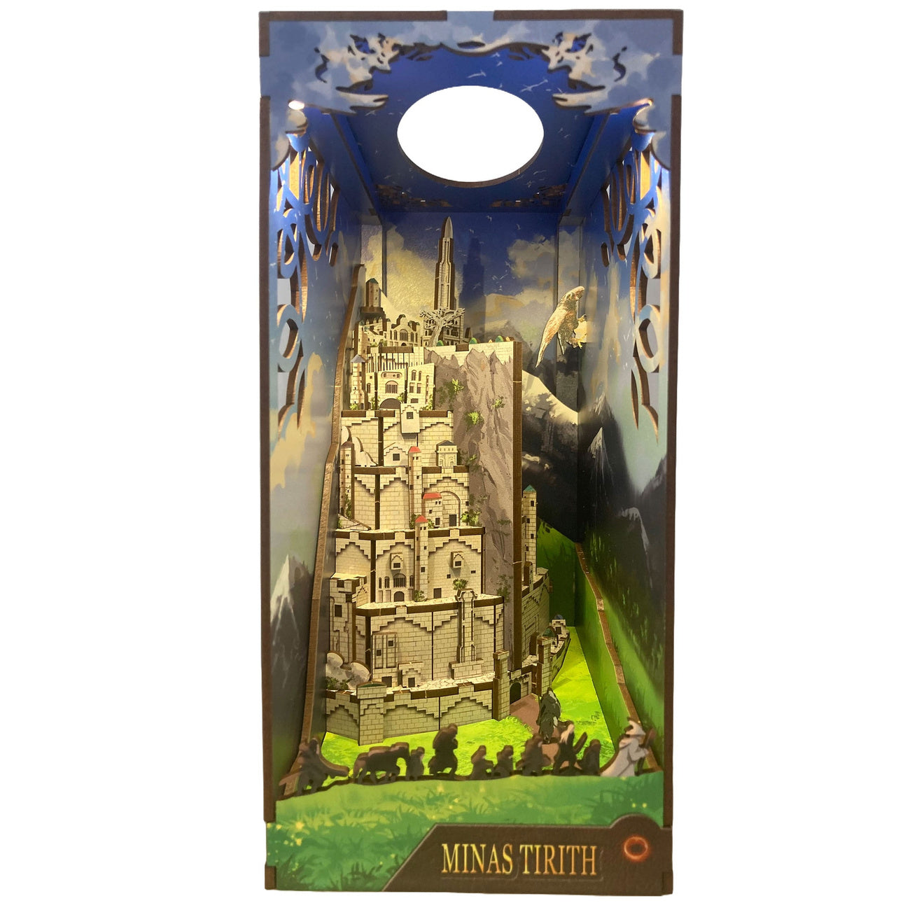 Productafbeelding The Lord of the Rings Tiny Adventures Book Nook Mini Diorama Minas Tirith 23 cm