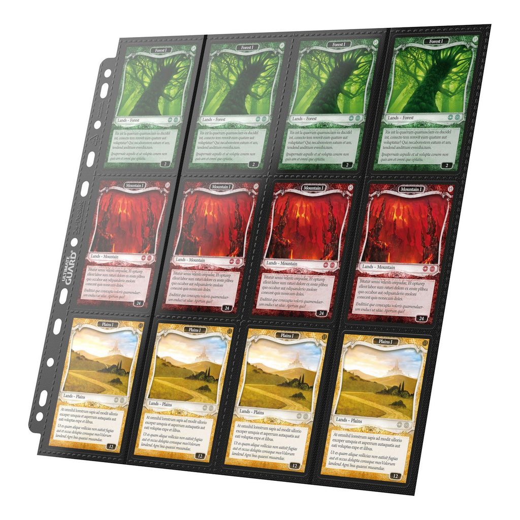 Image produit Ultimate Guard Pages QuadRow 24 Poches à Chargement Latéral (10) - Noir