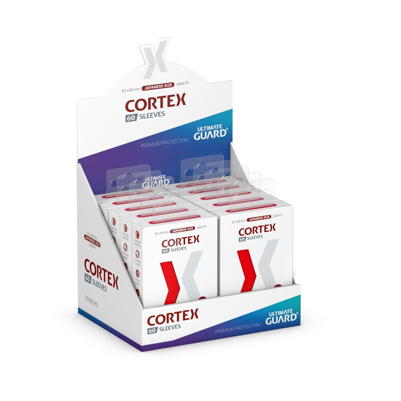 Productafbeelding Ultimate Guard Cortex Sleeves Japans Formaat (60) - Rood