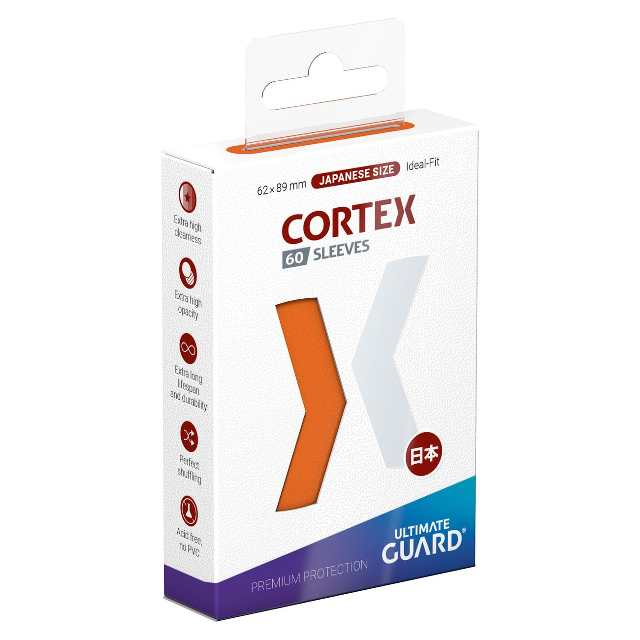 Produktbild Ultimate Guard Cortex Sleeves Japanese Size (60) - Orange