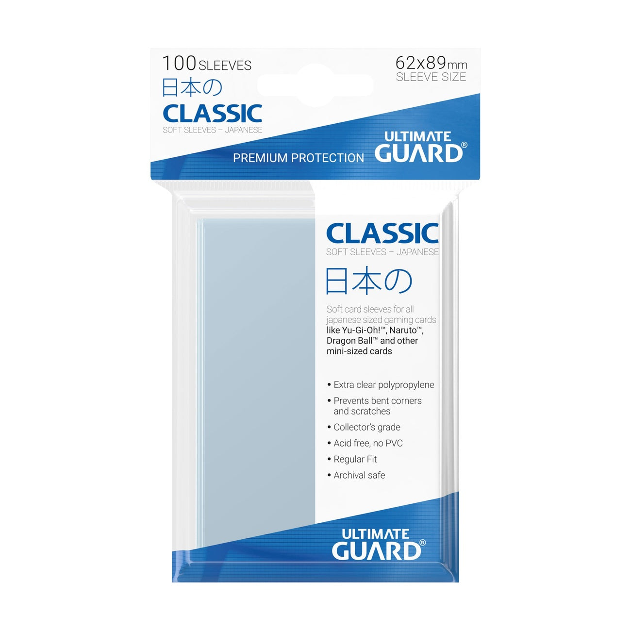 Produktbild Ultimate Guard Classic Sleeves Japanese Size (100)