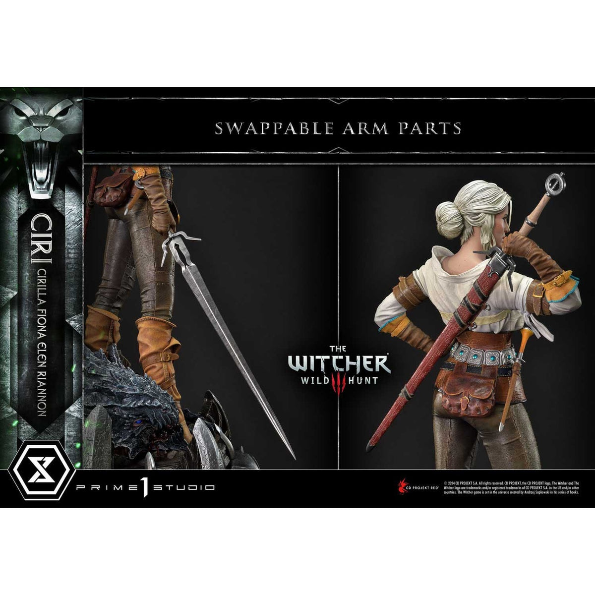 Image produit The Witcher 3: Wild Hunt Museum Masterline Statue 1/3 Chasse sauvage Ciri Fiona Elen Riannon 81 cm