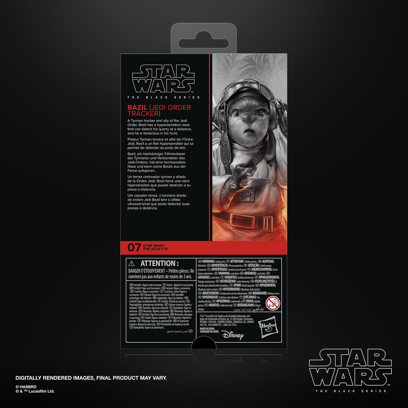Productafbeelding Star Wars: The Acolyte Black Series Actiefiguur Bazil (Jedi Order Tracker) 10 cm