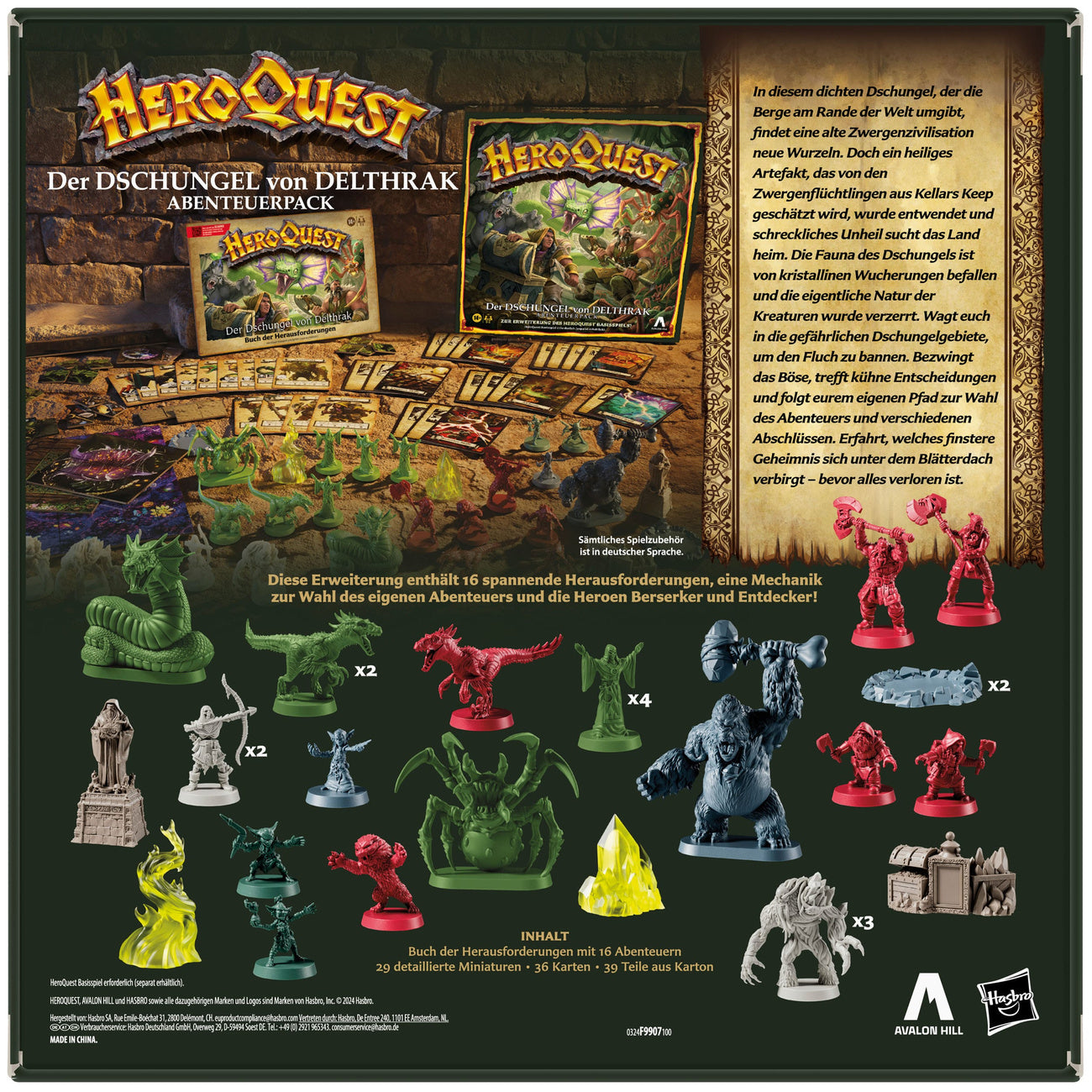 Productafbeelding HeroQuest Bordspel-uitbreiding De Jungle van Delthrak Adventure Pack *Duitse versie*