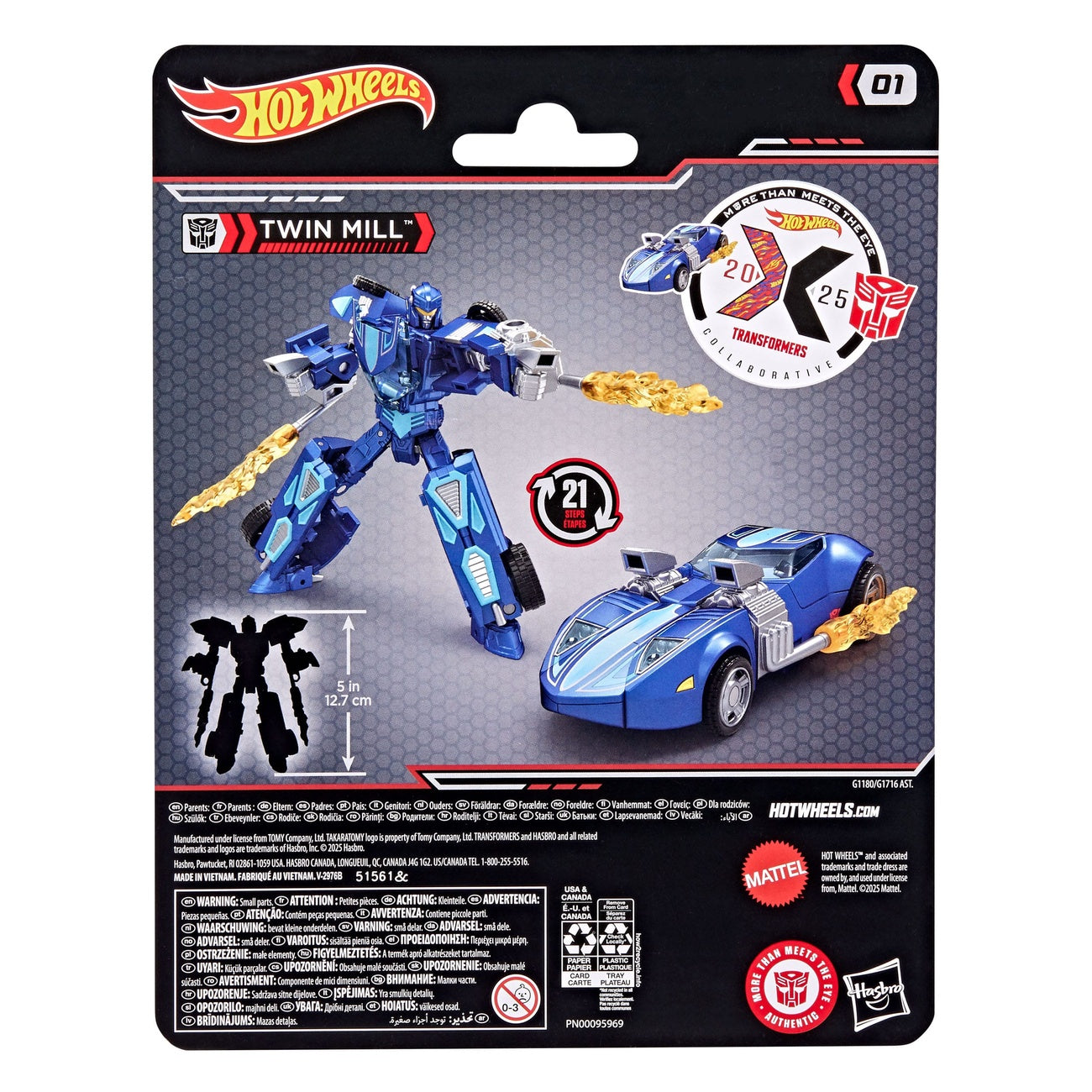 Image produit Figurine articulée Hot Wheels x Transformers Twin Mill 12 cm