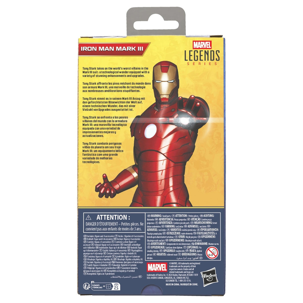 Image produit Iron Man Marvel Legends Series figurine articulée Iron Man Mark III 15 cm