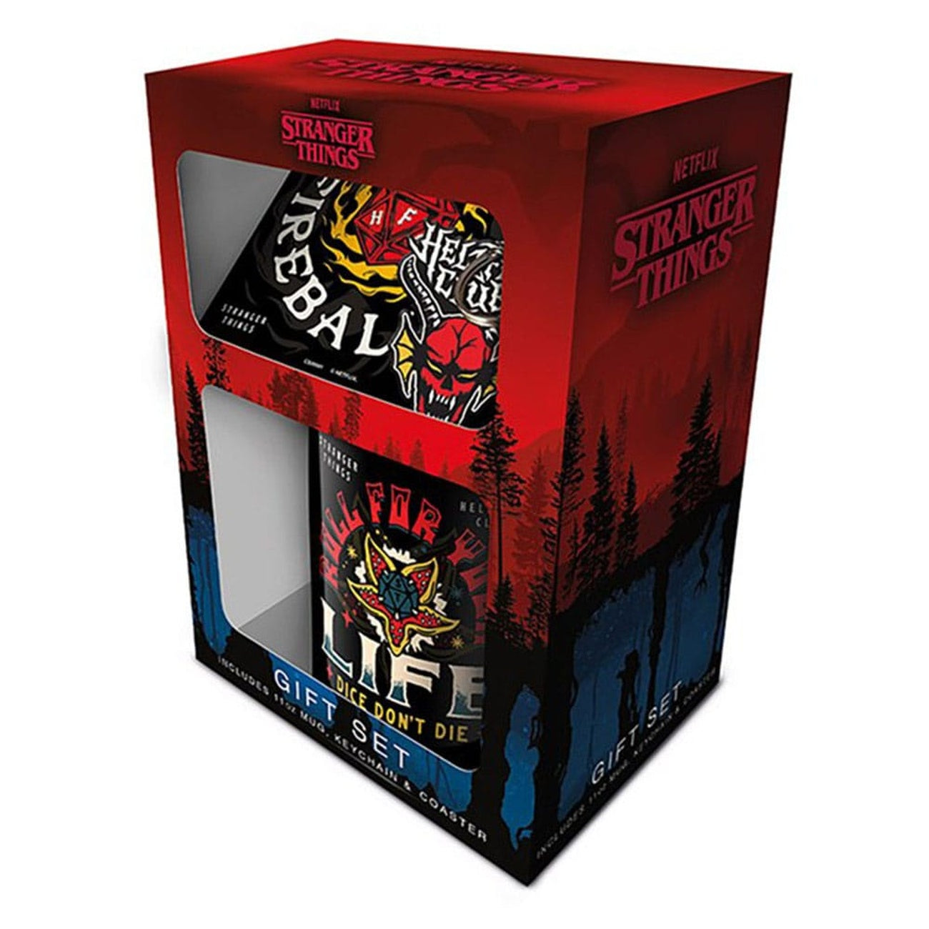 Productafbeelding Stranger Things Beker-, Onderzetter- en Sleutelhanger Set Hellfire