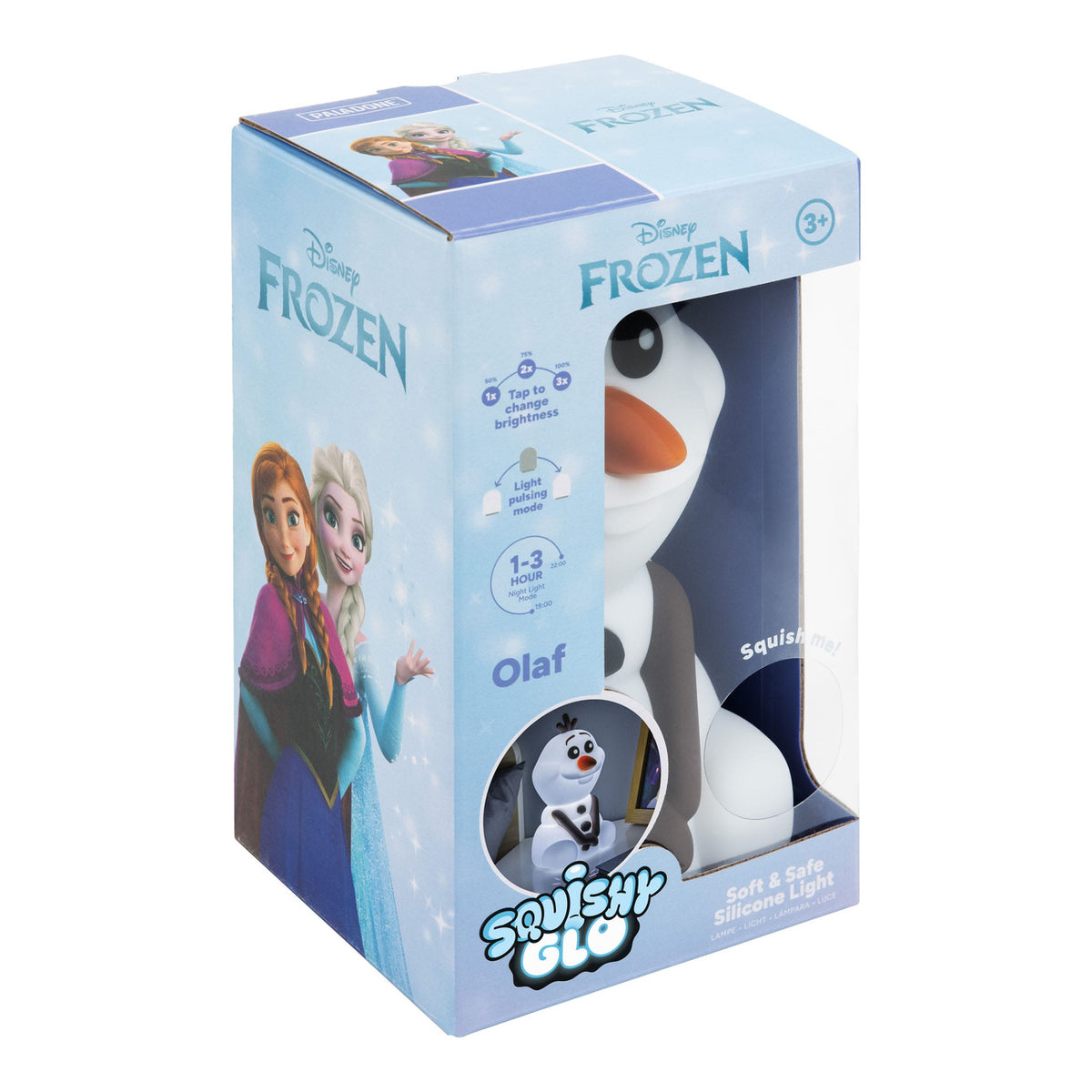Image produit La Reine des Neiges Squishy Glo lampe en silicone Olaf 15 cm
