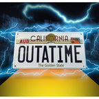 Image produit Retour vers le futur Plaque métallique Outatime Plaque d'immatriculation DeLorean