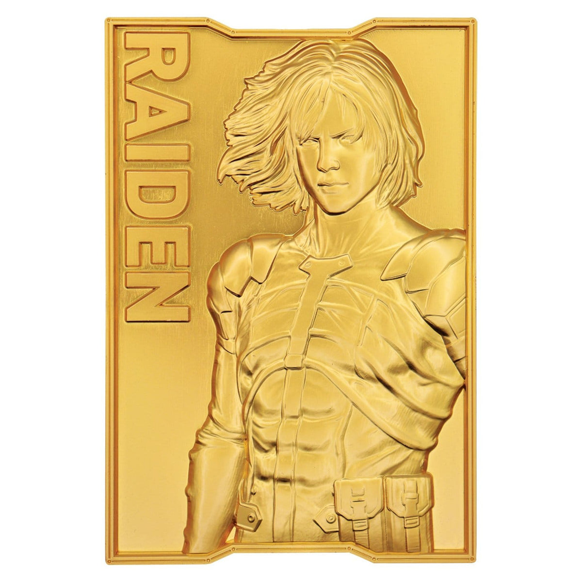 Image produit Lingot métal Metal Gear Solid 2 Raiden 24k Gold Plated Édition Limitée