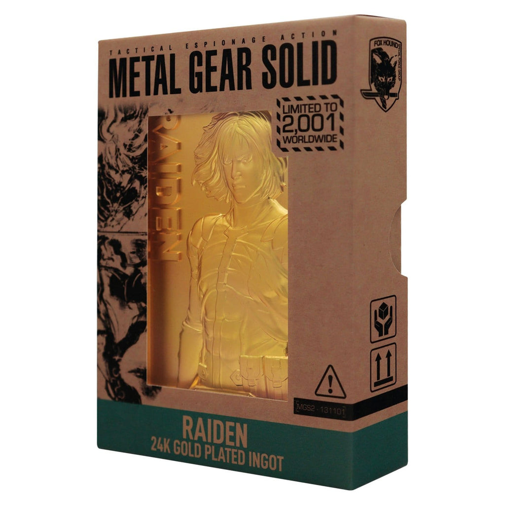 Image produit Lingot métal Metal Gear Solid 2 Raiden 24k Gold Plated Édition Limitée