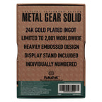 Image produit Lingot métal Metal Gear Solid 2 Raiden 24k Gold Plated Édition Limitée