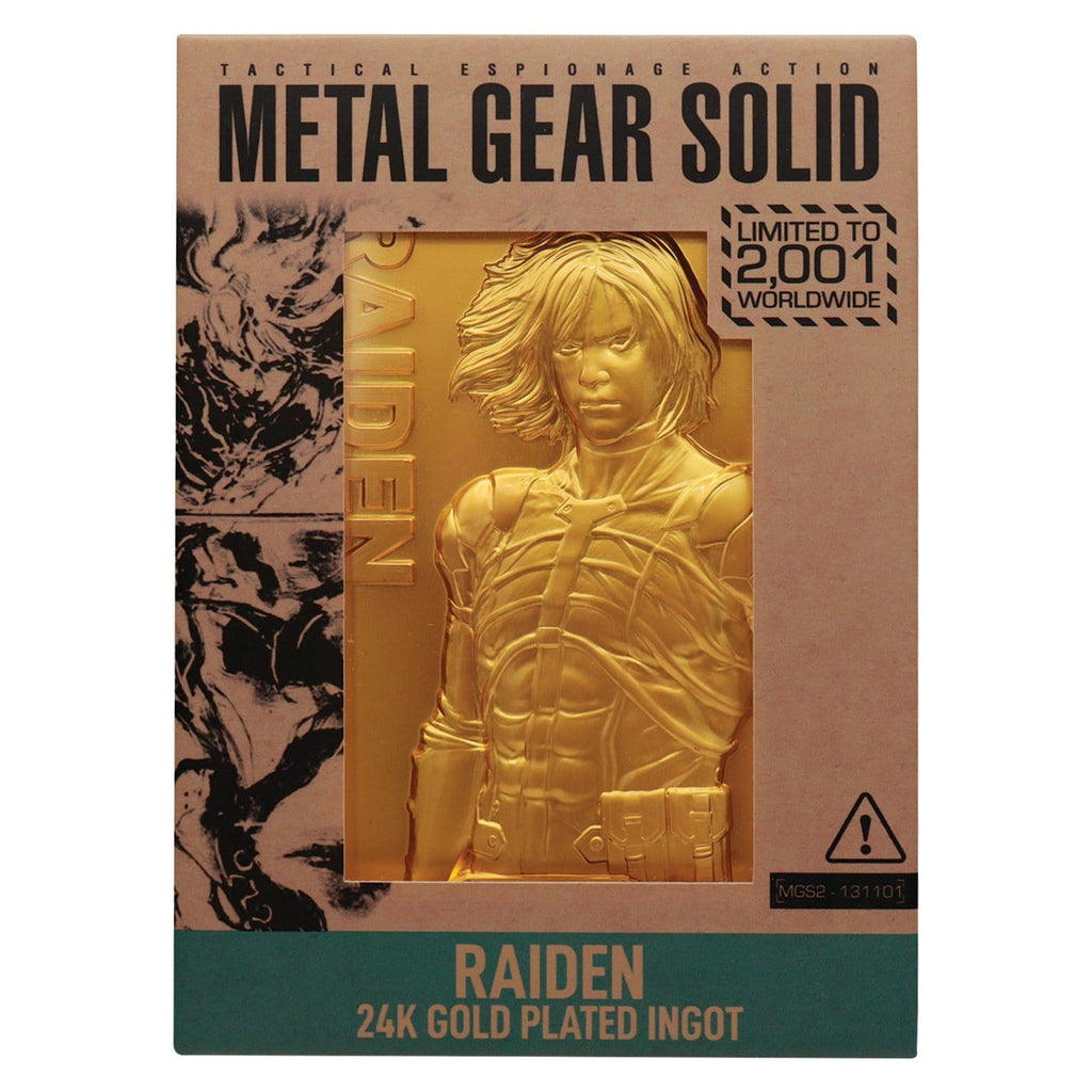 Image produit Lingot métal Metal Gear Solid 2 Raiden 24k Gold Plated Édition Limitée