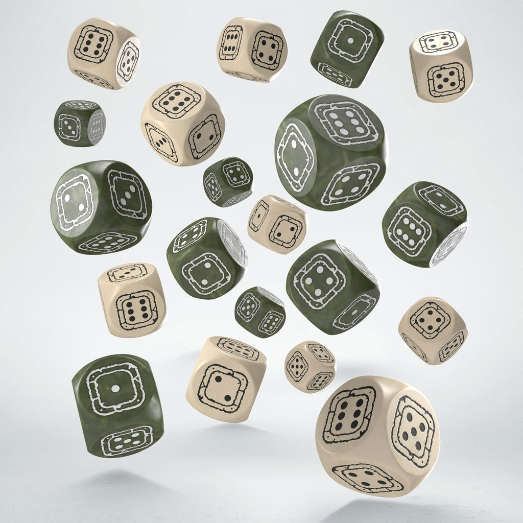 Image produit Fortress Compact D6 Set de dés Beige & Olive (20)