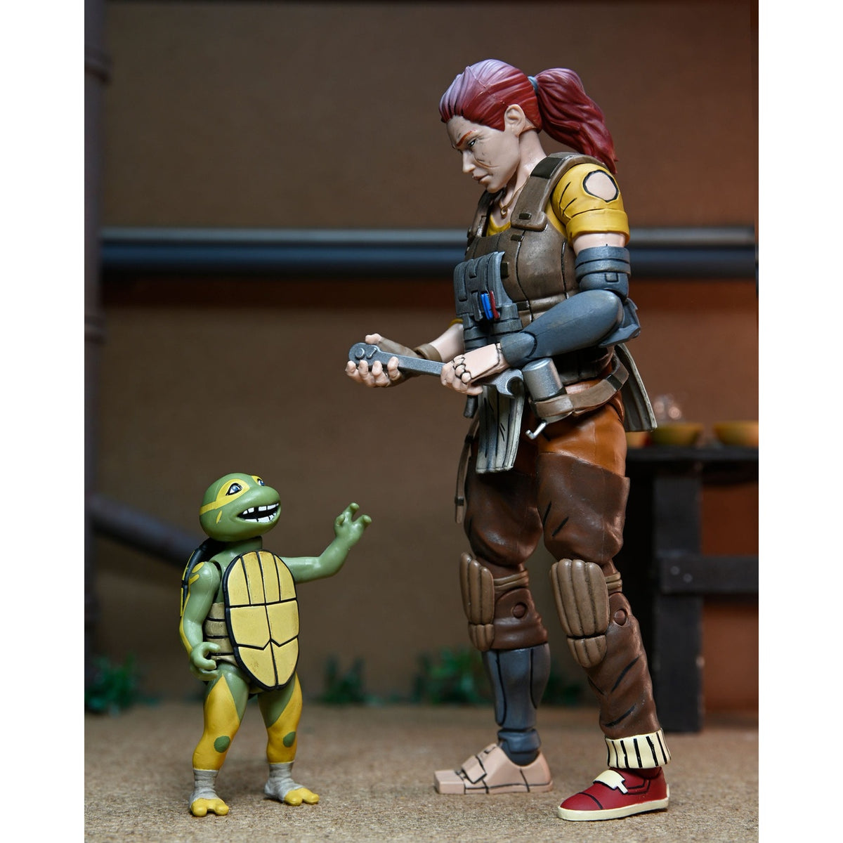 Image produit Teenage Mutant Ninja Turtles (The Last Ronin The Lost Years) figurine articulée Grammy April avec Baby Yi & Moja 18 cm