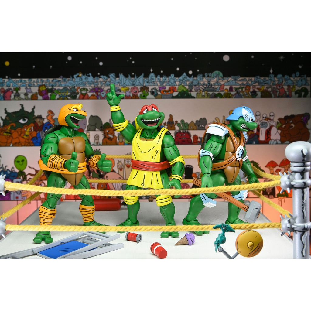 Productafbeelding Teenage Mutant Ninja Turtles (Archie Comics) Actiefiguren 4-pack Stump Wrestling Turtles 18 cm