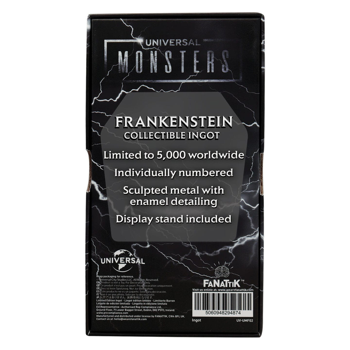 Image produit Universal Monsters Barre Métallique Le Monstre de Frankenstein Édition Limitée