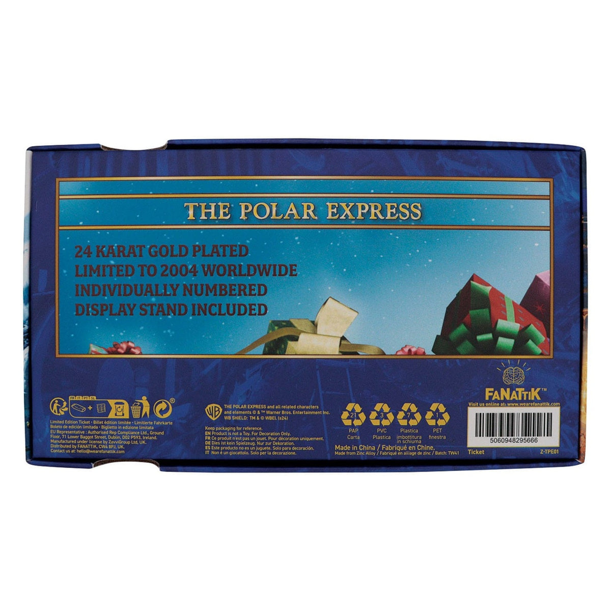Produktbild Der Polarexpress Replik Train Ticket 24k Gold Plated Limited Edition