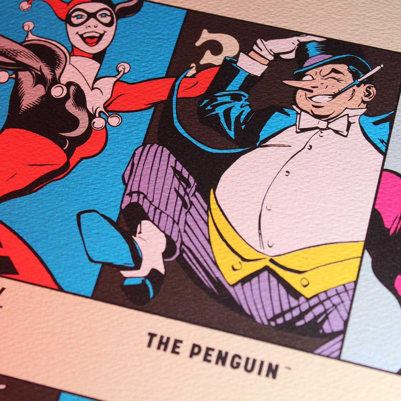 Image produit DC Comics Affiche d’art 90e anniversaire Villains Édition limitée 42 x 30 cm