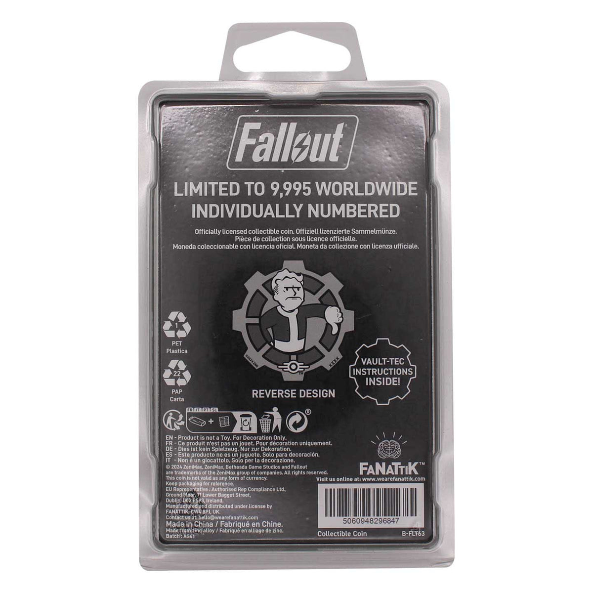 Image produit Fallout Pièce de collection Decision Noir & Blanc Édition limitée