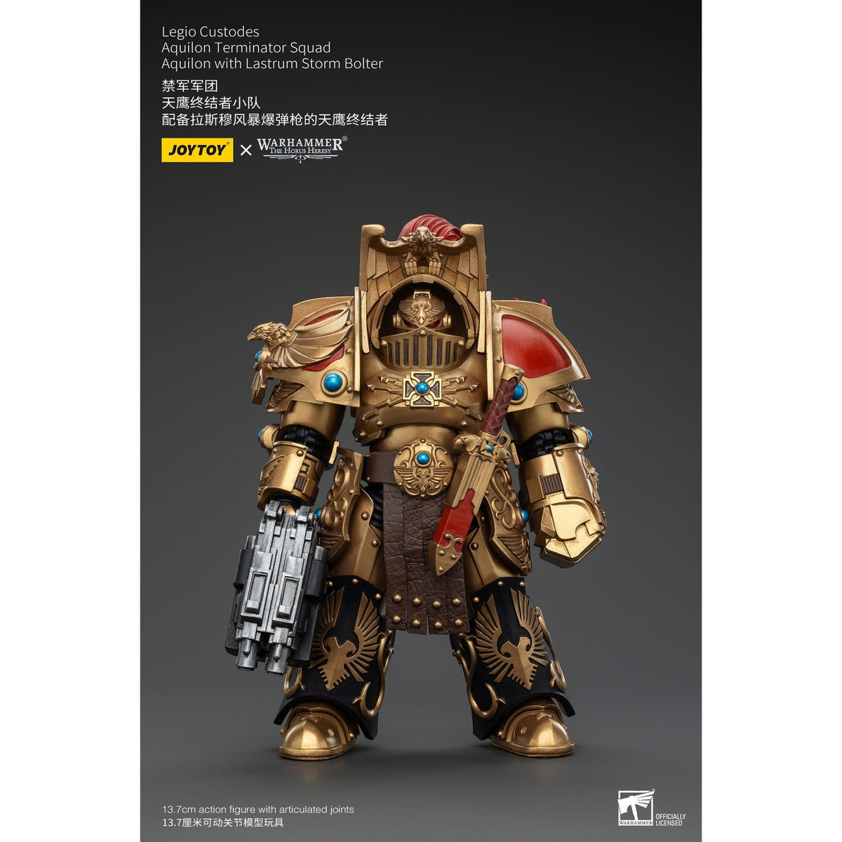 Image produit Warhammer The Horus Heresy figurine articulée 1/18 Legio Custodes Aquilon Terminator Squad Aquilon avec Lastrum Storm Bolter 14