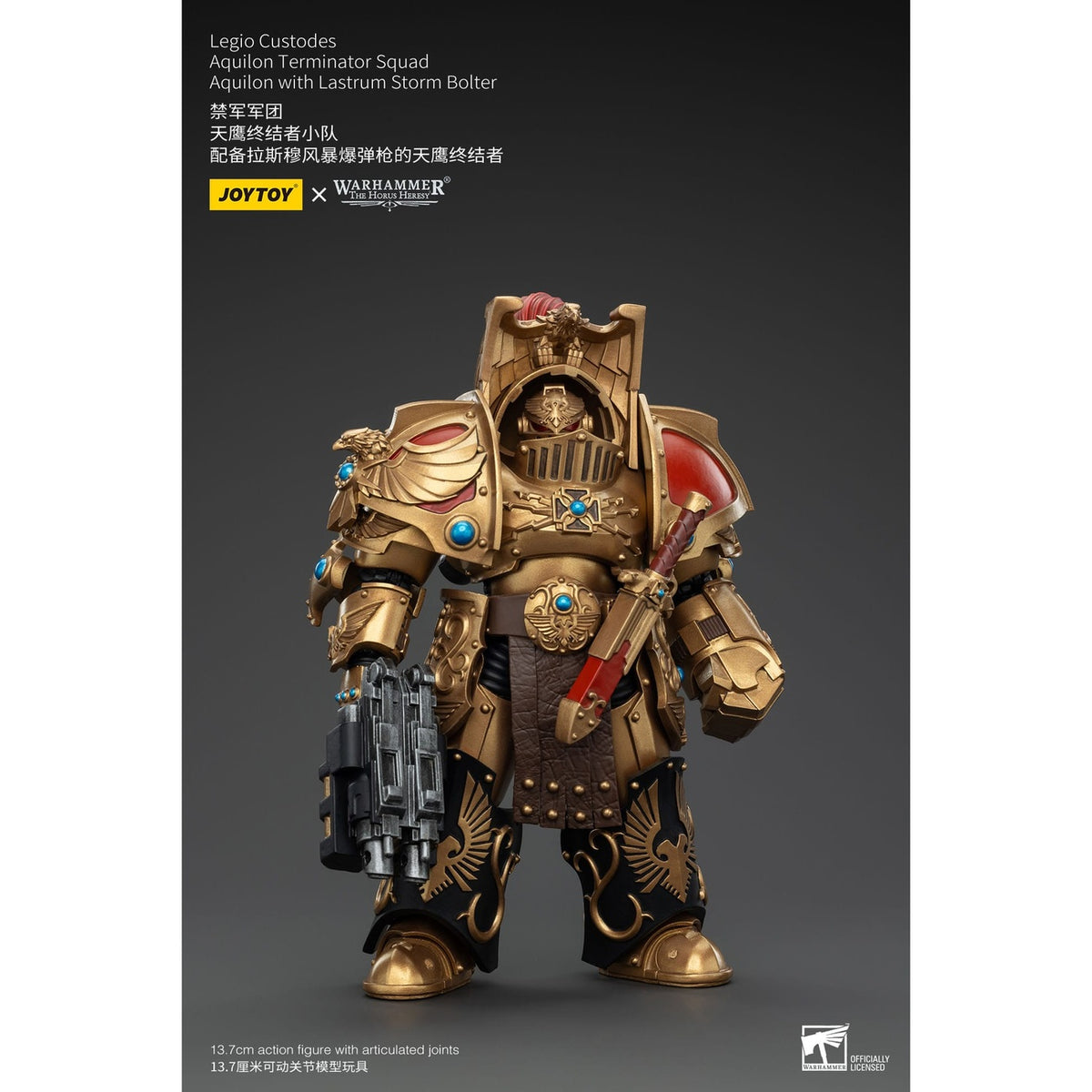 Image produit Warhammer The Horus Heresy figurine articulée 1/18 Legio Custodes Aquilon Terminator Squad Aquilon avec Lastrum Storm Bolter 14