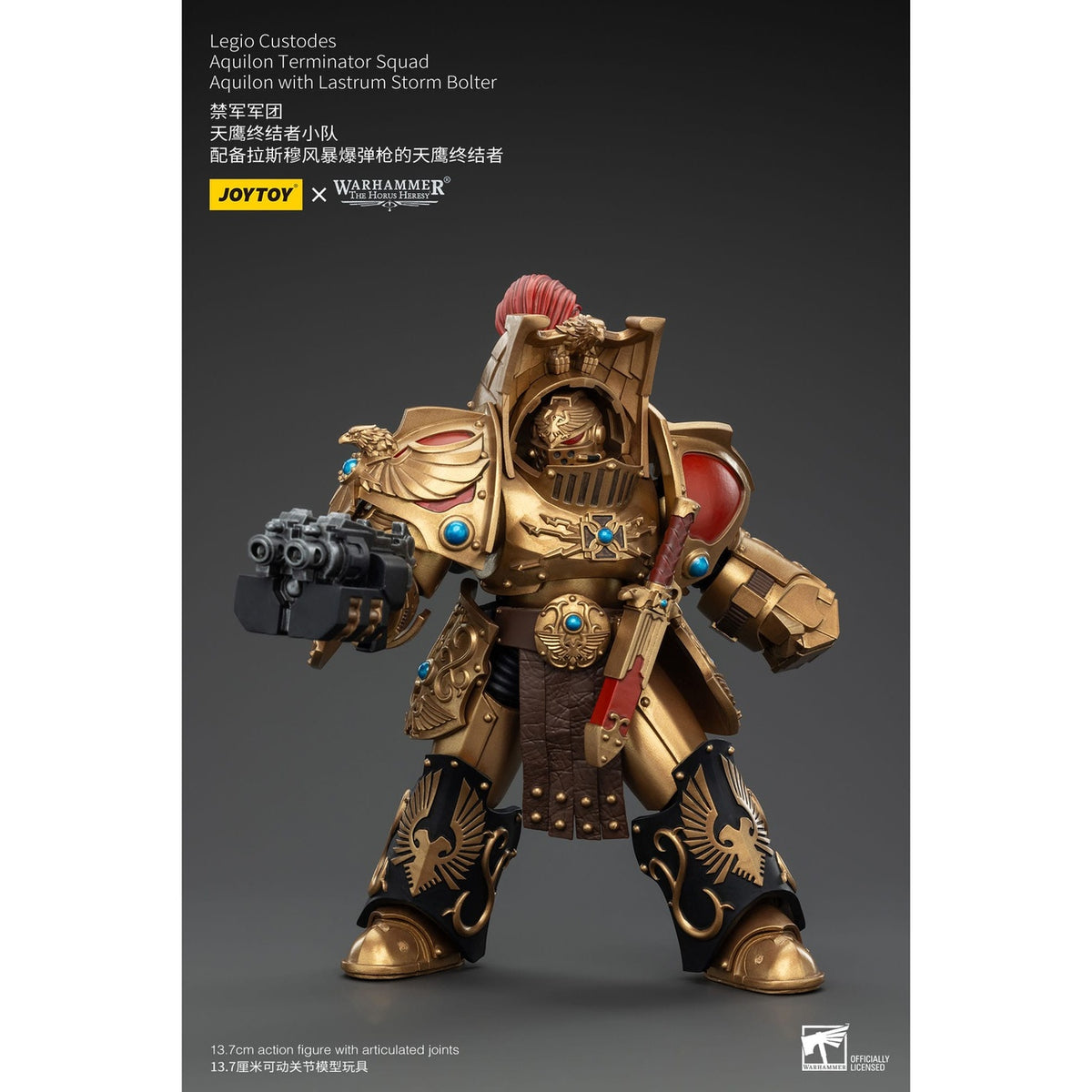 Image produit Warhammer The Horus Heresy figurine articulée 1/18 Legio Custodes Aquilon Terminator Squad Aquilon avec Lastrum Storm Bolter 14