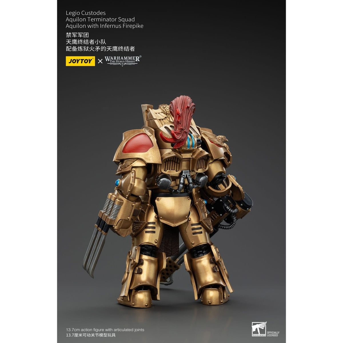 Productafbeelding Warhammer The Horus Heresy Actiefiguur 1/18 Legio Custodes Aquilon Terminator Squad Aquilon met Infernus Firepike 14 cm