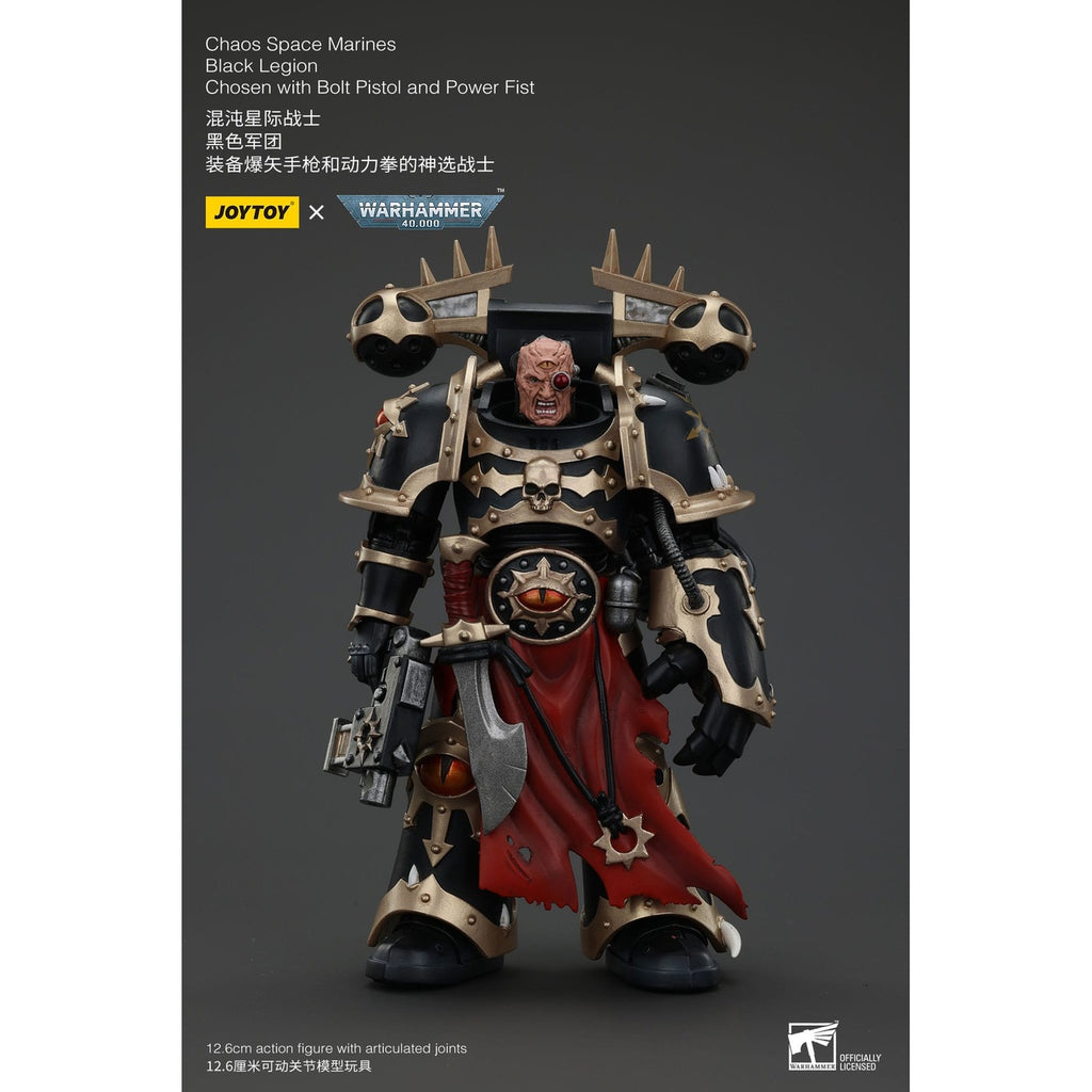 Productafbeelding Warhammer 40K Actiefiguur Chaos Space Marines Black Legion Chosen met Bolt Pistol and Power Fist 20 cm