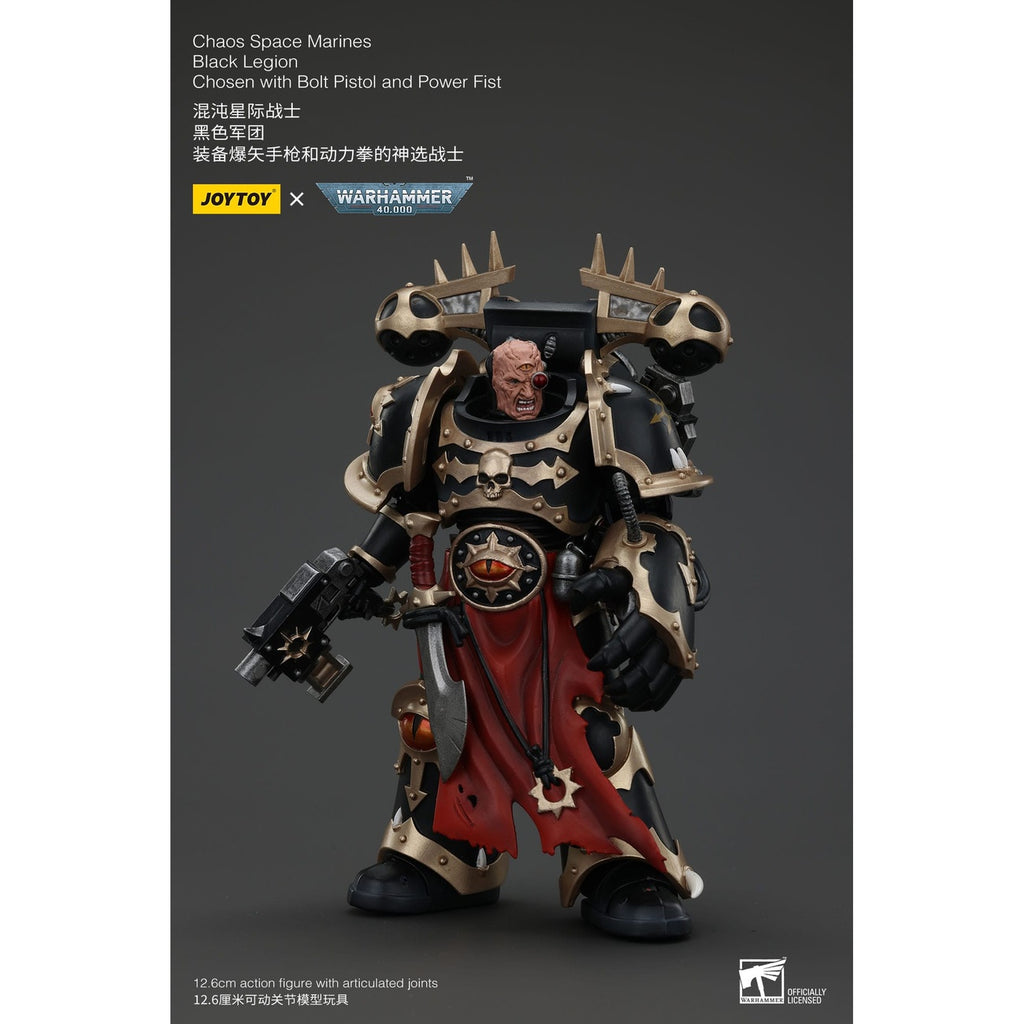Productafbeelding Warhammer 40K Actiefiguur Chaos Space Marines Black Legion Chosen met Bolt Pistol and Power Fist 20 cm