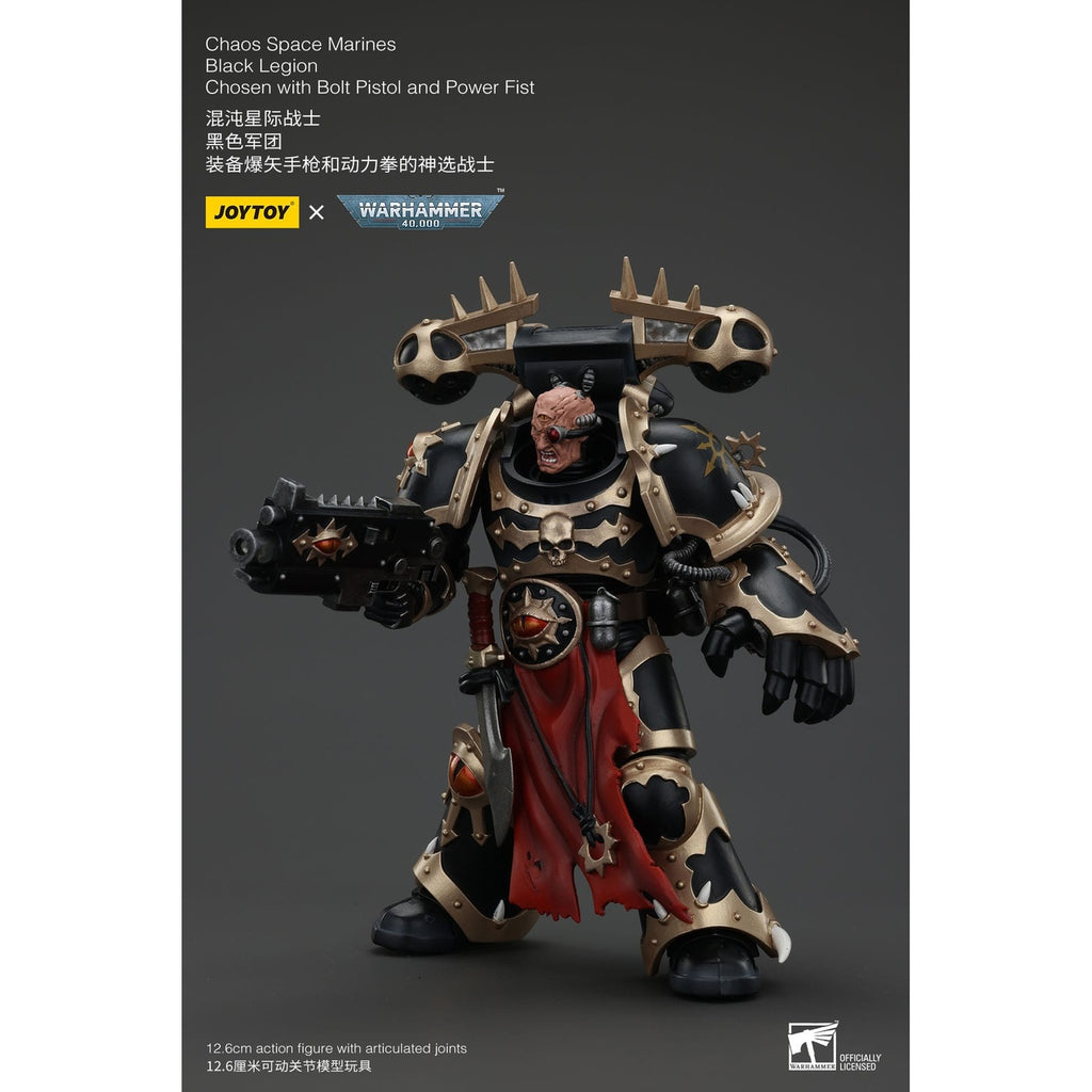 Productafbeelding Warhammer 40K Actiefiguur Chaos Space Marines Black Legion Chosen met Bolt Pistol and Power Fist 20 cm