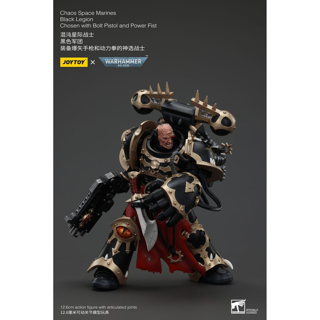 Productafbeelding Warhammer 40K Actiefiguur Chaos Space Marines Black Legion Chosen met Bolt Pistol and Power Fist 20 cm