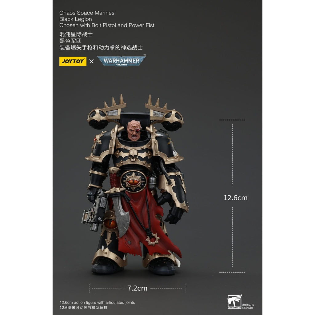 Productafbeelding Warhammer 40K Actiefiguur Chaos Space Marines Black Legion Chosen met Bolt Pistol and Power Fist 20 cm