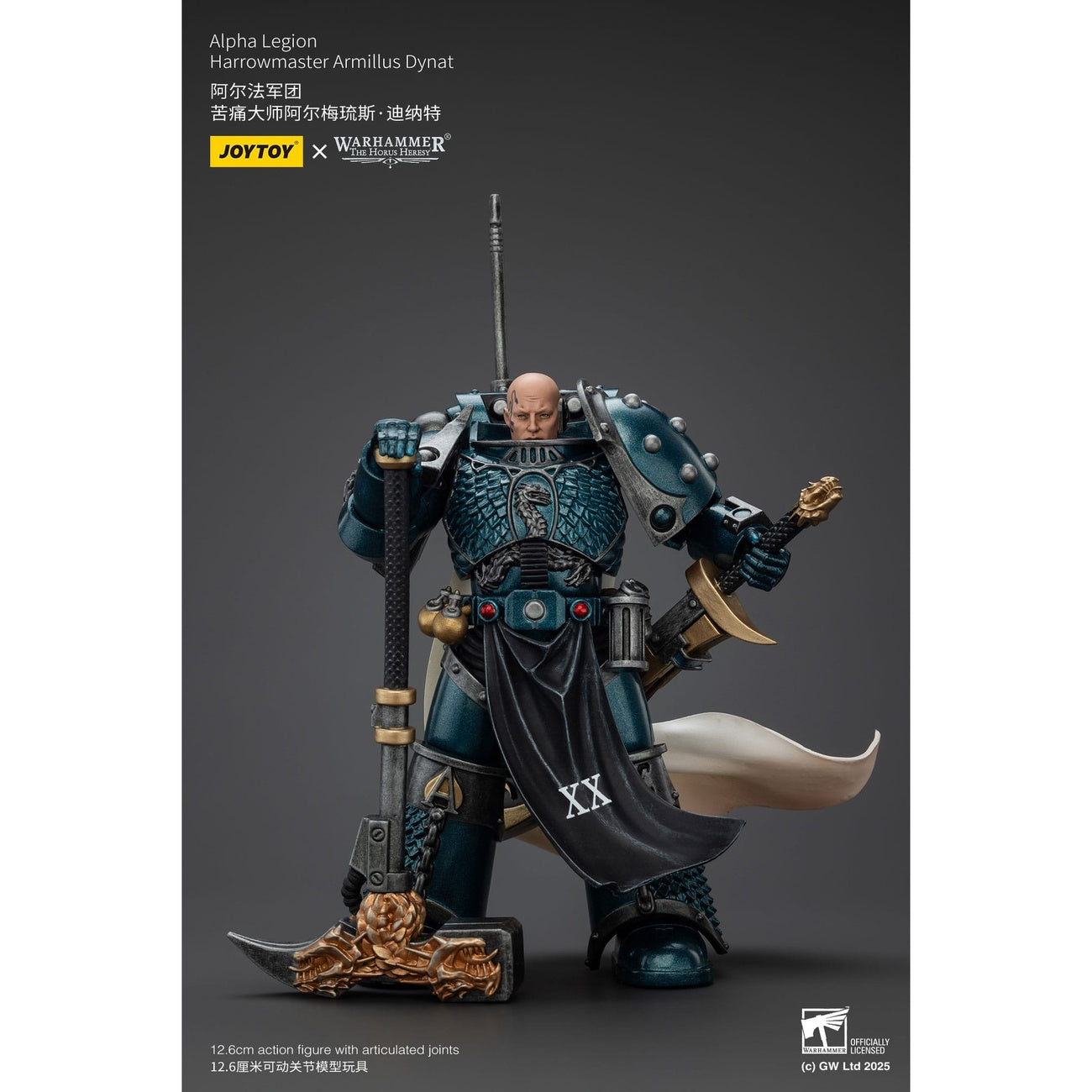 Productafbeelding Warhammer The Horus Heresy actiefiguur Alpha Legion Harrowmaster Armillus Dynat 20 cm