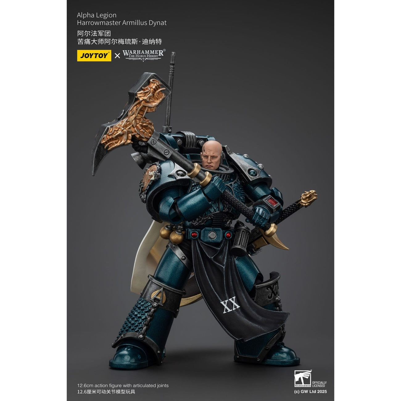 Productafbeelding Warhammer The Horus Heresy actiefiguur Alpha Legion Harrowmaster Armillus Dynat 20 cm
