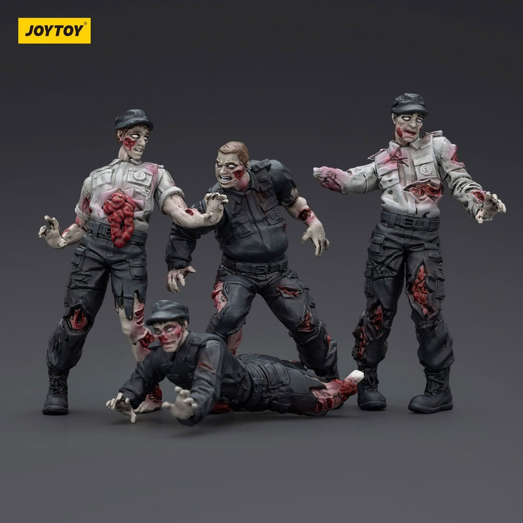 Image produit Zombie Dark Source – Pack de 4 figurines d’action Security Guards 8 cm
