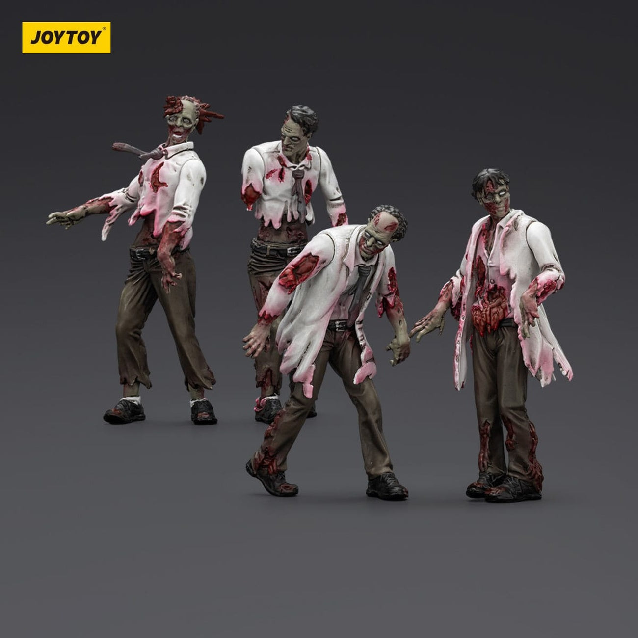 Image produit Zombie Dark Source figurines d’action pack de 4 Scientists (Male) 8 cm