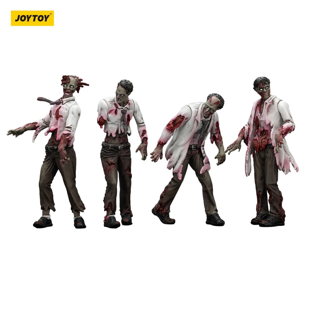 Image produit Zombie Dark Source figurines d’action pack de 4 Scientists (Male) 8 cm